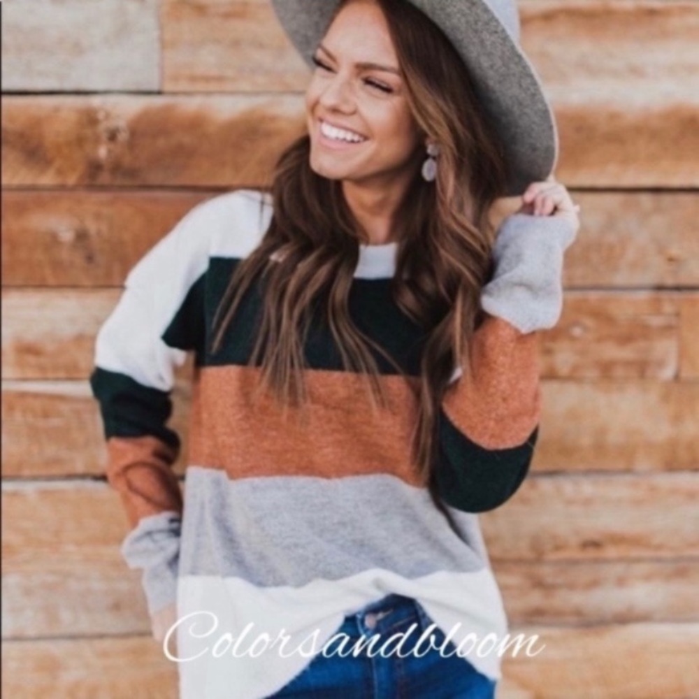 FALL Color Block Sweater - Picture 4 of 5